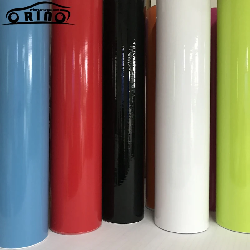 

10/20/30/40/50X152CM Glossy Vinyl Film Gloss Orange Wrap Bubble Free Car Wrapping For Motorcycle Car Sticker Accessories Styling