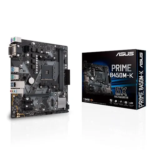 

Asus PRIME B450M-K Desktop Motherboard AMD B450 Socket AM4 DDR4 32GB SATA3 USB3.0 M.2 VGA DVI Micro ATX Original Used Mainboard