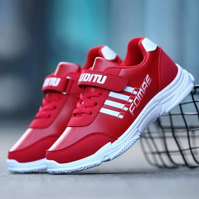 boys red trainers
