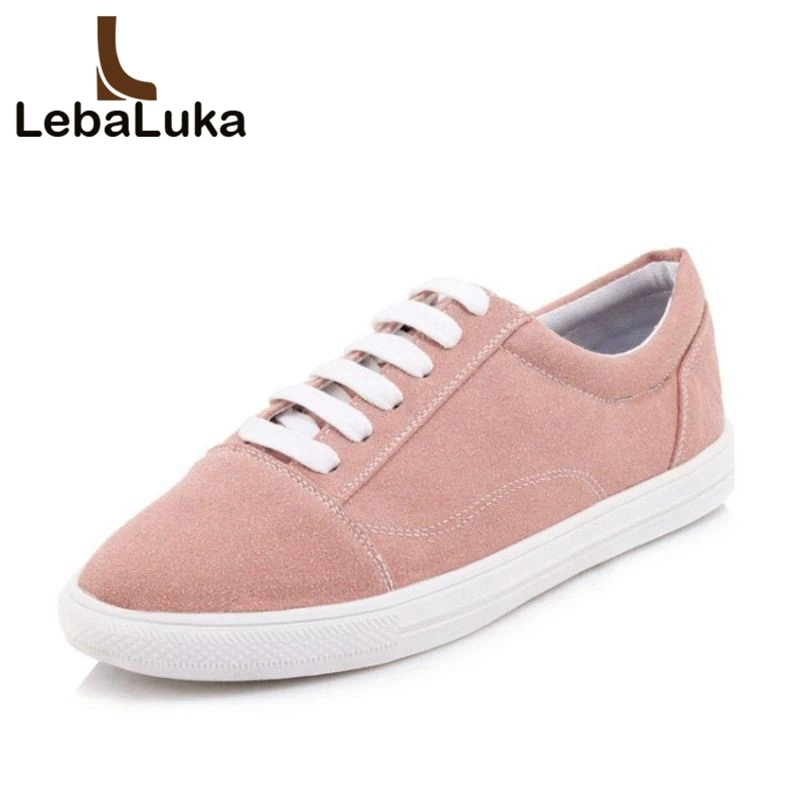 LebaLuka Для женщин повседневная обувь с матовым кожа известный круглый носок женская модная женская обувь на плоской подошве для отдыха