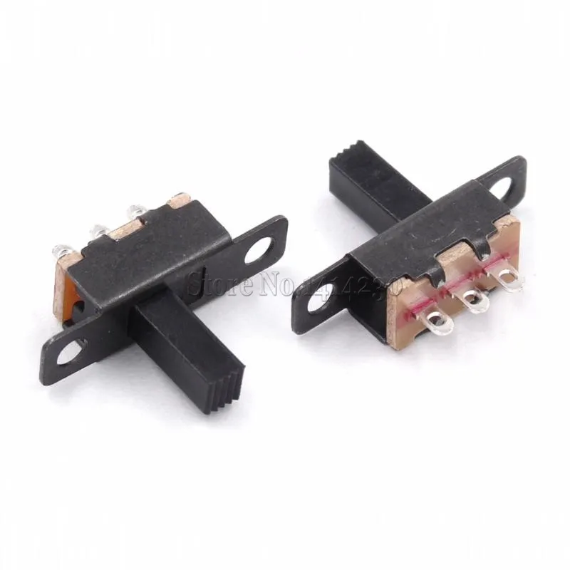 

Toggle Switch 5V 0.3A Mini Size Black SPDT Slide Switch for Small DIY Power Electronic 3PIN 1P2T Slide Switch Handle high 8mm