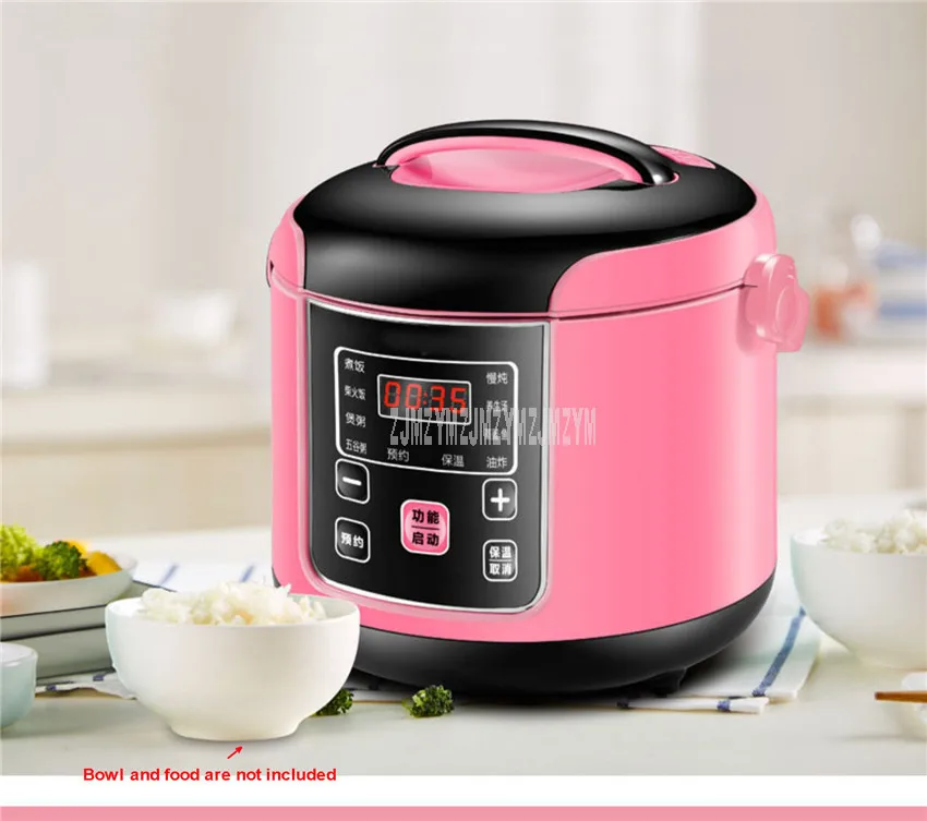 2L Mini Intelligent Electric Rice Cooker Non-stick Inner Tank 2-4 Person Household Soup Congee Rice Cooking Machine 220V Y-MFB6