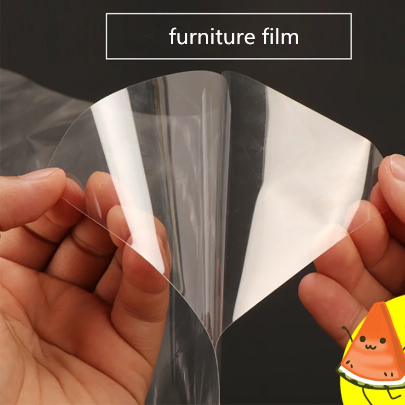 

1x10m/39.37"x33ft 0.05mm high glossy Clear fumiture film Table Paint Protection Shatterproof Self-Adhesive Film Dtickers