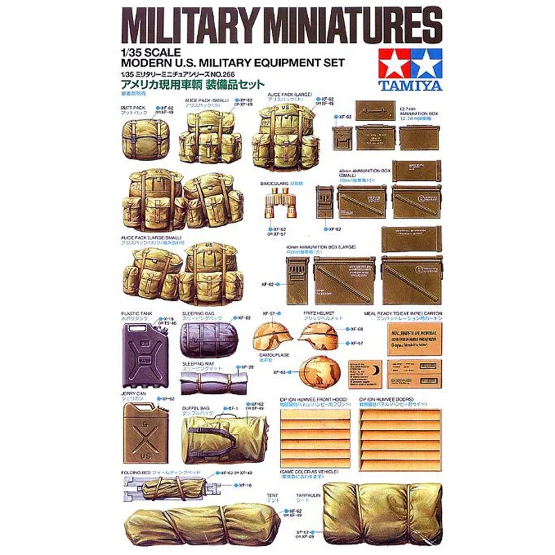

Tamiya 35266 Military Miniatures 1/35 Modern US Army Military Equipment Set Assembly Model Building Kits