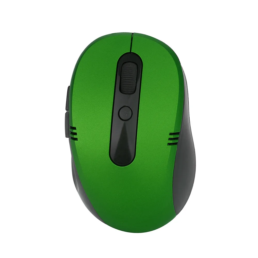 Стильная беспроводная мышь VOBERRY, удобная оптическая прокрутка, 2,4 ГГц, мышь для ноутбука, настольного компьютера, игры, Офисная мышь - Цвет: Green