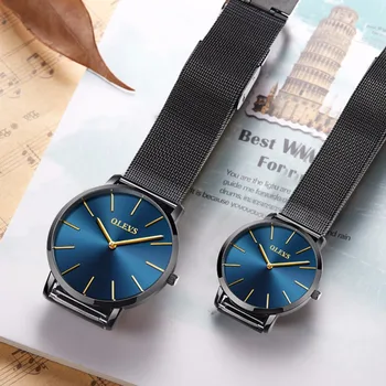 

OLEVS mens watches top brand luxury women watches relogio masculino saat Ultra thin Fashion ladies watch men couple wrist watch
