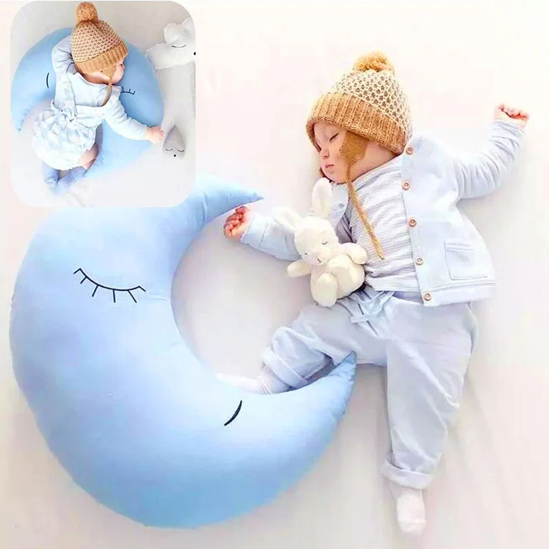 Baby Children Cute Moon Cushion Kids Comfort Cotton Bed Sofa