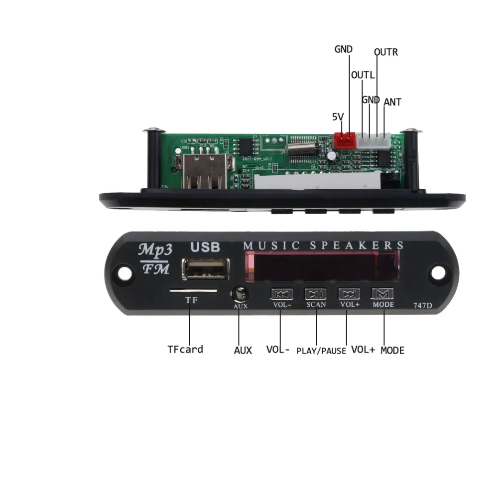 Bluetooth 12 в MP3 Wma декодер плата модуль mp3 Dekoder Decodificador Поддержка FM SD USB AUX аудио плеер для автомобильных динамиков