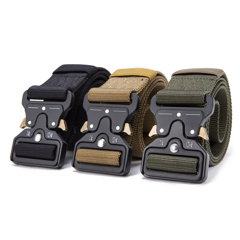 FRALU-Ceinture d'entraînement multifonctionnelle pour hommes, ceinture en nylon militaire, ceinture de sangle extérieure, haute qualité, chaud