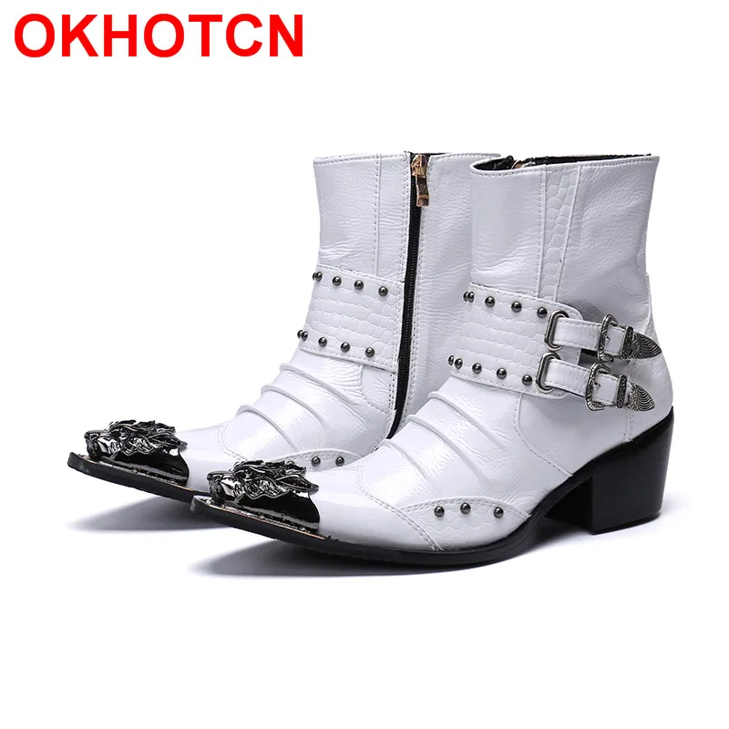 high heel white shoes for men