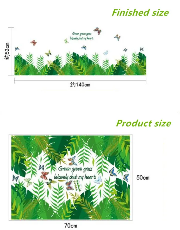 3D свежая зеленая трава цветы Бабочка плинтус ПВХ наклейки на стену на плинтус, для детской спальни, ванной, кухни, детской комнаты, балкона, дома - Цвет: Бургундия