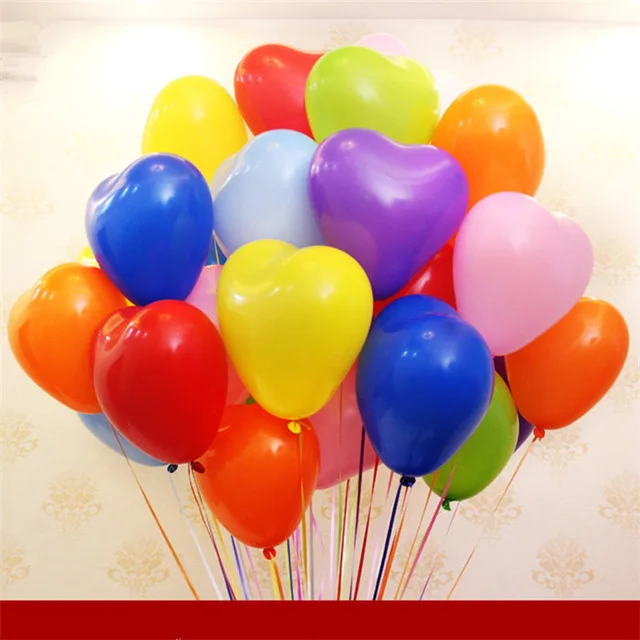 10 шт. розовые латексные гелиевые шары 10 дюймов воздушные шары в форме сердца надувные свадебные украшения воздушные шары с днем рождения - Цвет: Multicolor heart
