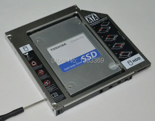 Адаптер Caddy для Lenovo ThinkPad Edge E530, Замена DS8A8SH DVD на 2-й жесткий диск SATA