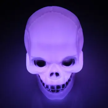 

1pcs Halloween Color Changing LED Skull Night Light Lamp Decoration