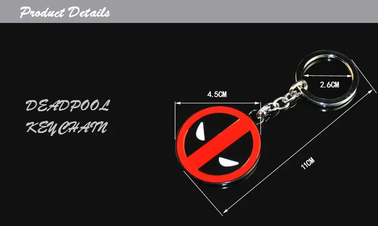 1 шт. Горячая супер герой X-men Дэдпул логотип брелок модный металлический кулон высокое качество фигурка 102