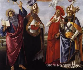

Coronation of the Virgin (detail 1) 92 Sandro Botticelli reproduction art High quality Handpainted