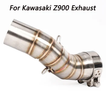 

Motorcycle Middle Pipe Exhaust Link Pipe Slip On Section For Kawasaki Z900 Interface for 51MM diameter of the exhaust pipe