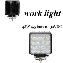 hot sell 10-30V DC fog lamp light 2pcs 48W work light lamp Flood beam Off Road Truck Trailer Interior and Exterior Lighting