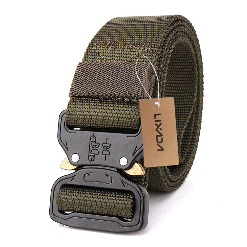 

Lixada Heavy Duty Waist Belt Tactical Military Nylon Belt Men Army Combat Belt Training Hunting Accessories with Metal Buckle