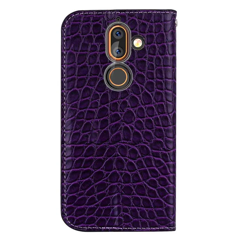 Чехол сверкающий с блестками для Coque Nokia 3,1 5,1 6,1 крокодиловый PU кошелек флип-чехол для Nokia 5 6 8 Nokia 7 Plus чехол для телефона Funda