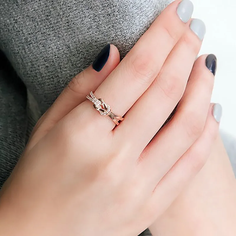 

LOREDANA Luxury White Zircon Engagement Ring Vintage Rose Gold Filled Wedding Rings For Women Fashion Jewelry New Arrival