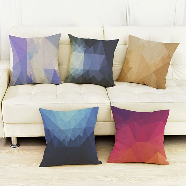 9 Kleuren Geometrische 3D Diamond Print Kussen Woonkamer Moderne ... 9 Kleuren Geometrische 3D Diamond Print Kussen Woonkamer Moderne ...