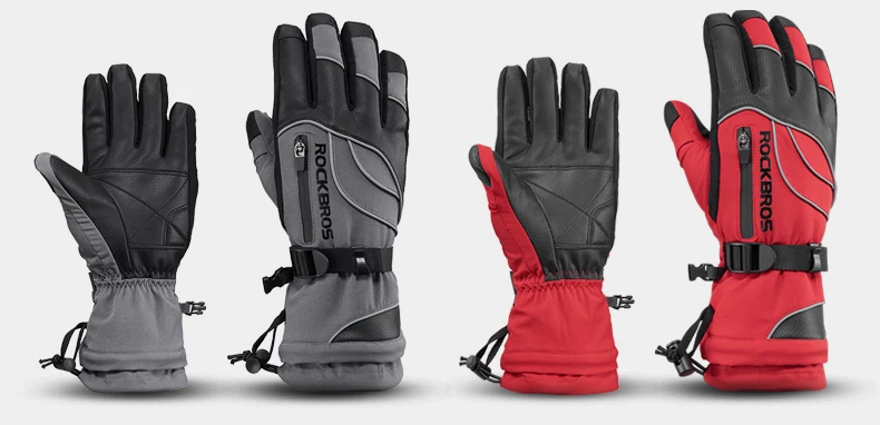 ROCKBROS-30 градусов водонепроницаемые лыжные перчатки ветрозащитные дышащие уличные спортивные флисовые термальные лыжные сноубордические зимние перчатки