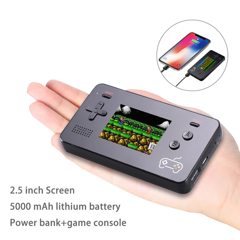 

Retro Game Power Bank Handheld Game Console Built In 188 Classic FC Games 4000mAh Portable Mobile Power For iPhone 2.8'' Screen