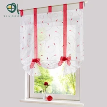 Romain Rideau Nouveau Design Floral Brodé Sheer Fenêtre Rideau Pour La Cuisine Salon Voile Tulle Dépistage Panneau 1 PCS/Lot