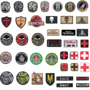 Embroidered Military Patch Stripe Tactical Patches For Clothing Backpack Armband Stripes With Hook Loop