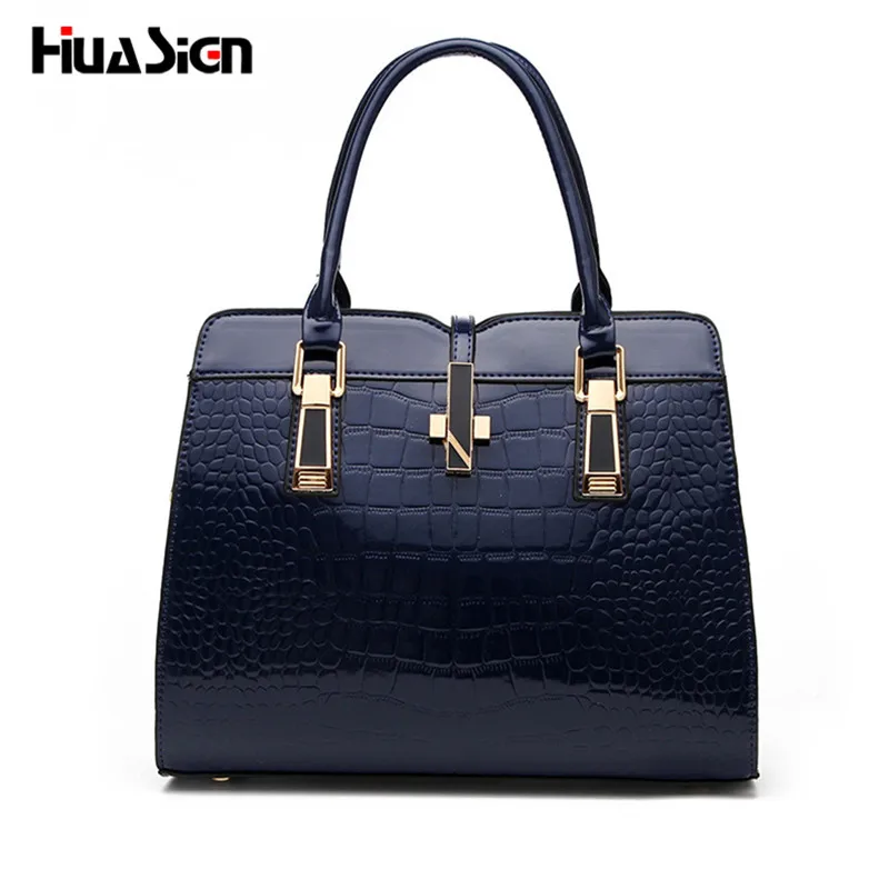 

Huasign Leather Women Handbags 2017 New High-grade Crocodile Pattern Shoulder Portable Handbag Europe Style Package