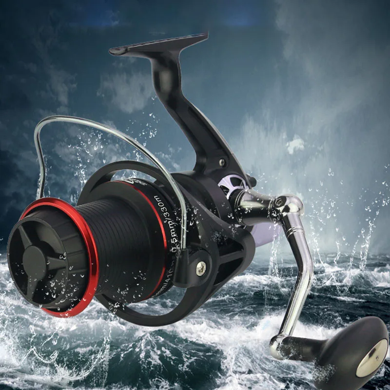 

High Quality 8000-10000 Series Speed Ratio 4.1:1 Ball Bearing 14+1BB Full Metal Rocker Spinning Fishing Line Wheel Reel