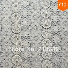 POs74-39 ткань хлопок ажурная вышивка ткань одежда Водорастворимая компьютерная вышивка ткань оптом место