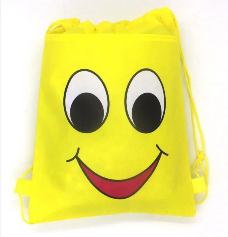 1pcs/lot smile emoji drawstring bags emoji bags birthday party supplies