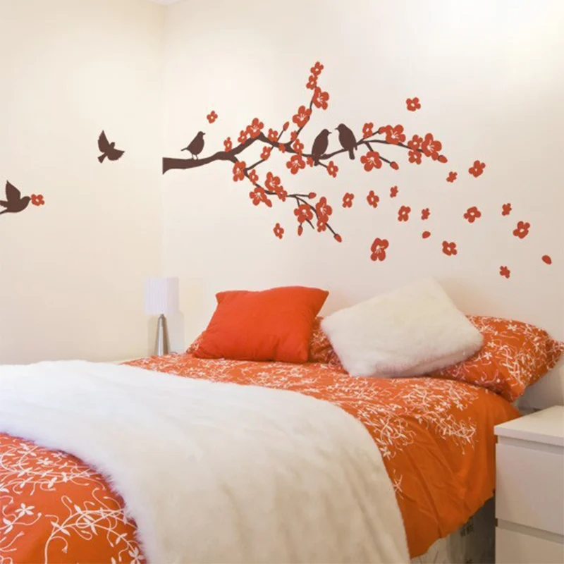 Cabang Wall Burung-anak Decals 1