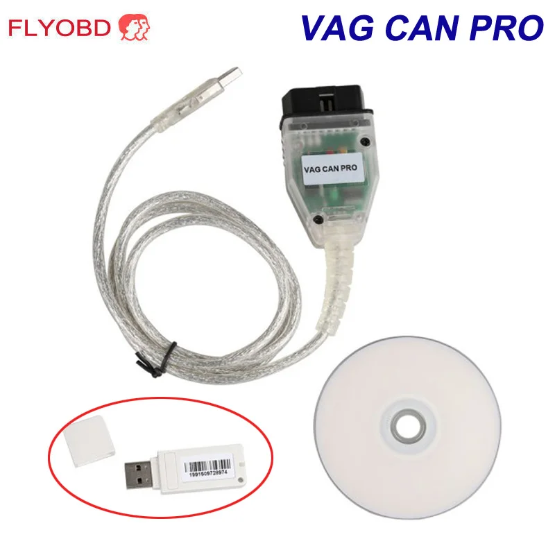 Горячая VAG CAN PRO CAN BUS+ UDS+ K-line S.W версия 5.5.1 VCP obd obd2 сканер с USB донглом VAG KKL USB кабель