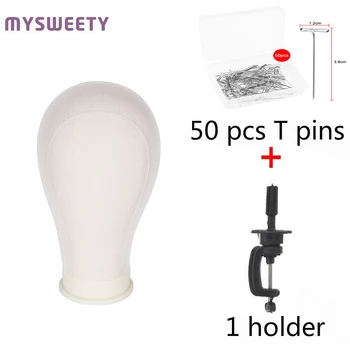 

Training Mannequin Head Canvas Block Head Display Styling Mannequin Manikin Head Wig Stand Free Get T Needle Holder