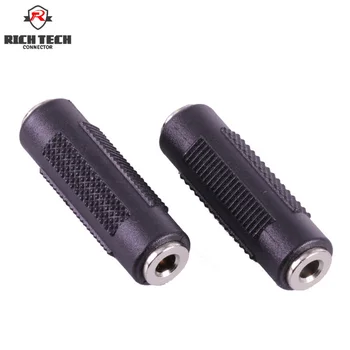 

50pcs 3.5mm to 3.5mm Female Jack Connector Nickel Plated Straight Shape