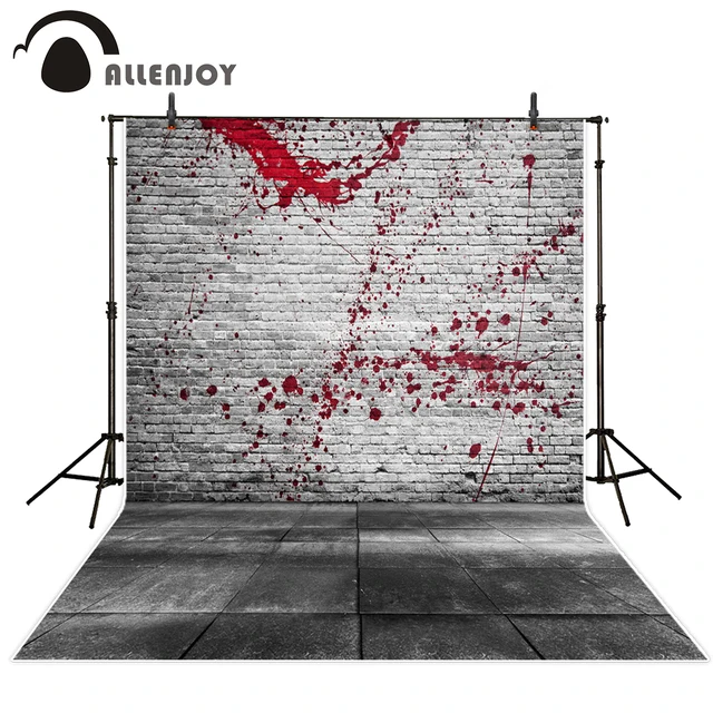 allenjoy photography backdrop halloween blood brick wall terror brick wall background photo studio photocall customize