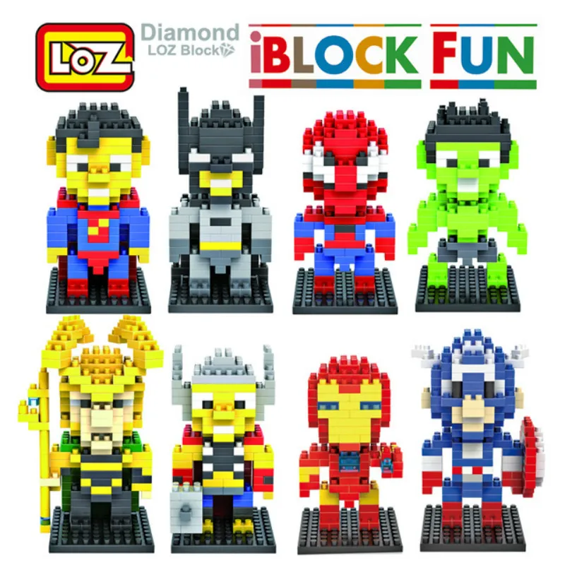 

LOZ super hero Anime diamond block cute building blocks toys bricks educational Action Figures Toys for Children Christmas