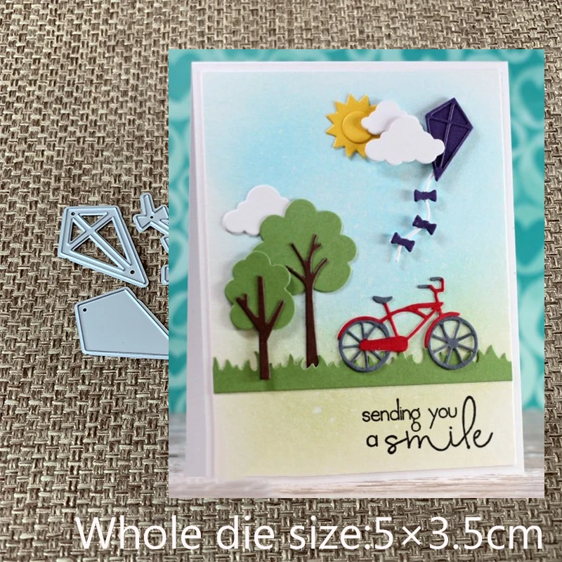 

New Design Craft Metal Cutting Dies cut die 3pcs Bow kite decoration Scrapbooking Album Paper Card Craft Embossing Die Cuts