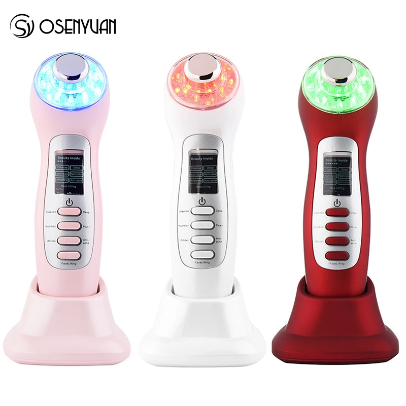 

New 7 in 1 Ultrasonic Galvanic Photon Skin SPA Deep Pore Clean Pigment Wrinkle Removal Face Lift Skin Tightening Ion Beauty Tool
