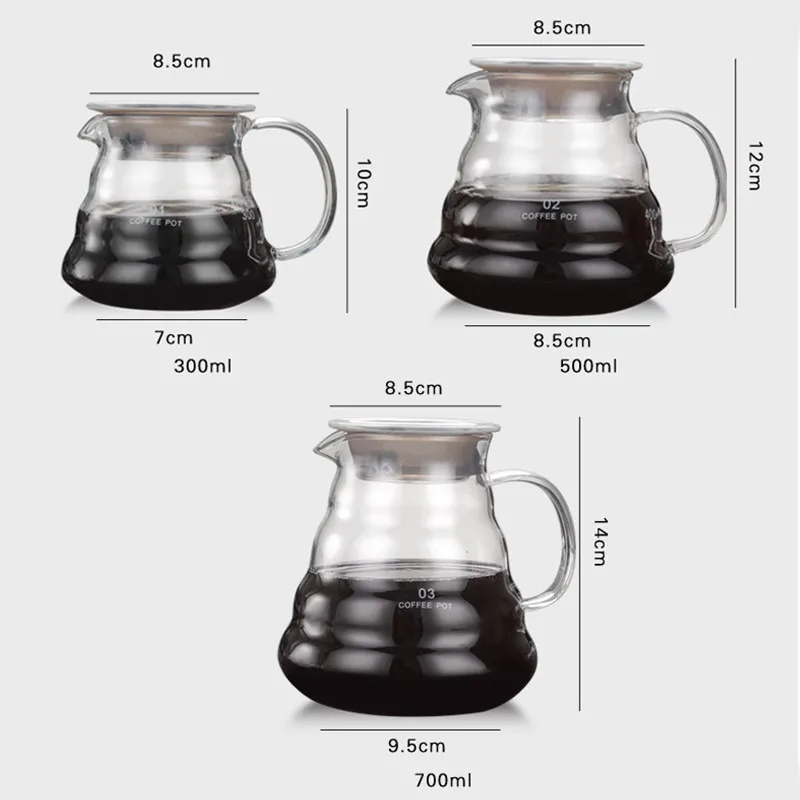 Рождество Стекло Кофе горшок облако в форме Кофе чайник многоразовые Кофе горшок термостойкий заварочный чайник Кофе посуда 360/600/800 мл