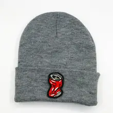 LDSLYJR хлопковая вязаная шапка с вышивкой в виде бутылки для напитков, зимняя теплая шапка Skullies, шапка бини для мужчин и женщин 23