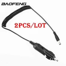 2Pcs Cable Line Baofeng Uv-5r Car Charge 12v For BF UV-82 UV-5REPlus BF-888S Uvb2 Plus TG-UV2 charger Walkie Talkie Accessories