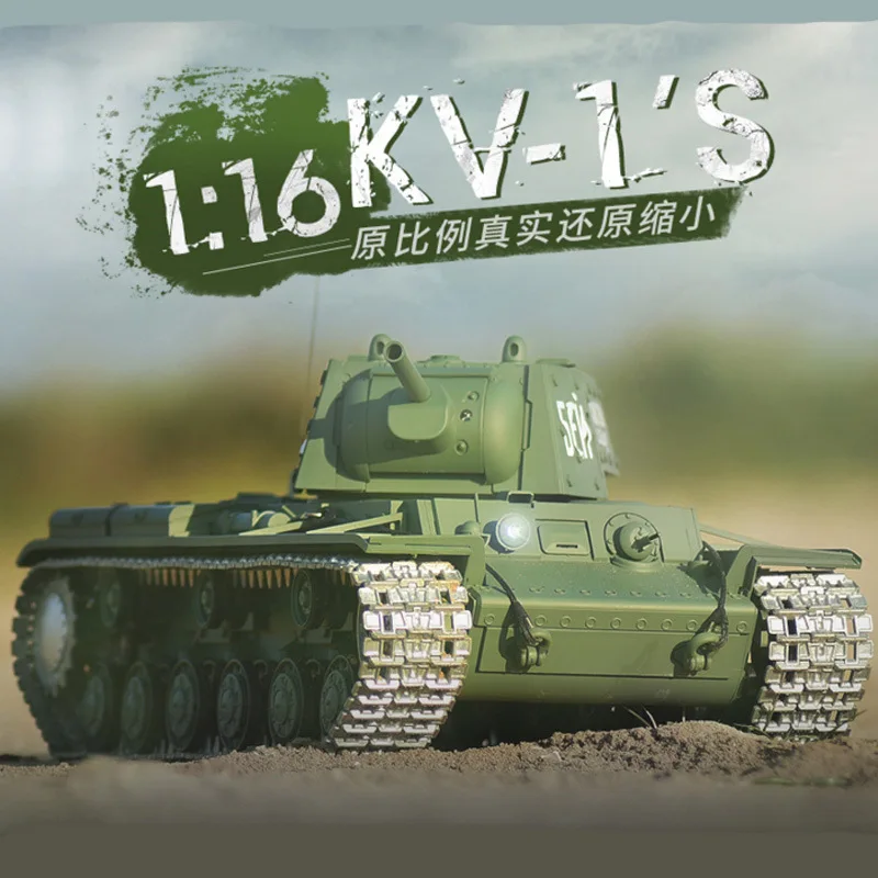 Kids Military Tank Model 2.4G 30 Mins Russia Simulation Armoured Assault Electric Remote Control RC Tank Model With Smoke Bullet