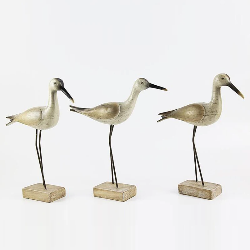 Современный стиль Egrets статуэтки украшение Изысканные домашние фигурки птиц из