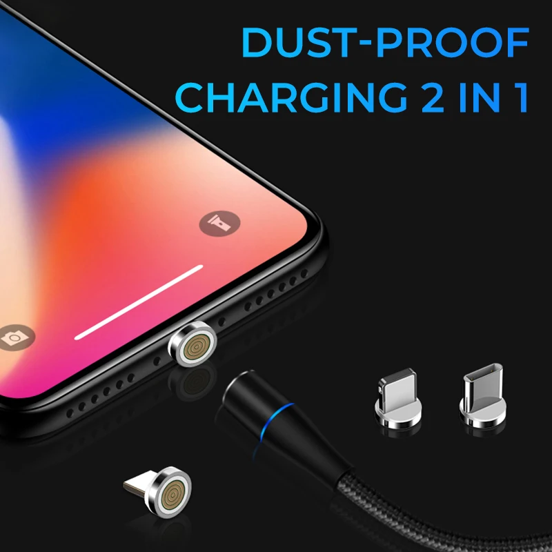 ESVNE 3A Быстрая зарядка Магнитный Micro Usb кабель для Iphone Освещение C Typc магнитное