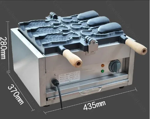 110 V 220 V Электрическое мороженое тайяки вафельница с формами "Рыбка", 3 шт открытый рот мороженое рыба вафельница