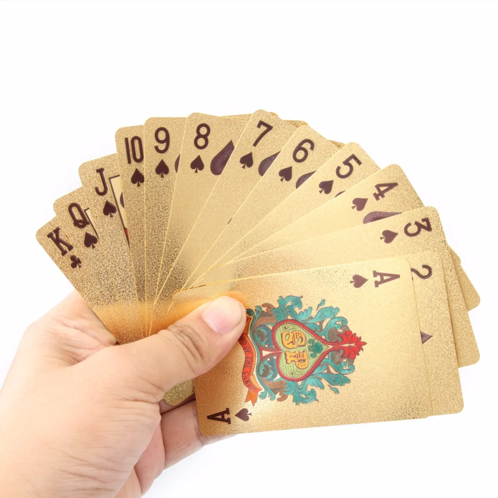 52 карты и 2 Jokers подарочные настольные игры сертифицированные чистые 24K Карат